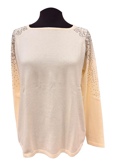 Maglia con  applicazioni CECILIA BENETTI | Maglie | 92 061ECRU